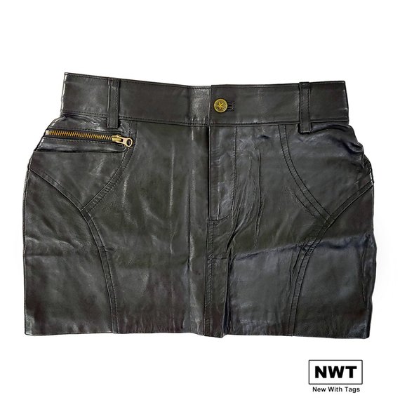 LeatherCult | Napa Leather Skirt NWT Handmade - Picture 1 of 11